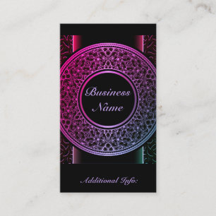 Chic Colorful Medallion Business Card 2 Visitenkarte