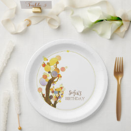 Chic Colorful Trees Geburtstagsparty Pappteller