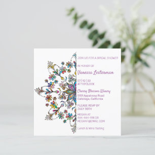 Chic Colors Mandala Bridal Dusche Einladung