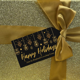 Chic Company Holiday Black Gold angepasst Geschenkanhänger