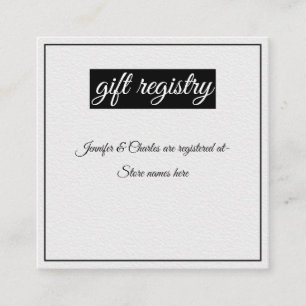 Chic Contemporary Wedding Begleitkarte