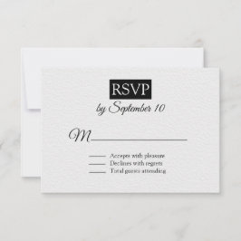 Chic Contemporary Wedding RSVP Karte