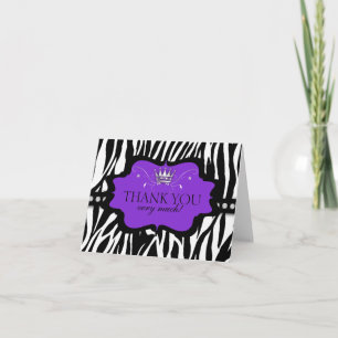 Chic Contemporary Zebra Vielen Dank Dankeskarte