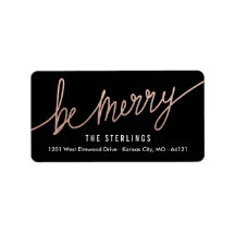 Chic Copper Foil Weihnachtsgebäck Rücksendeadresse