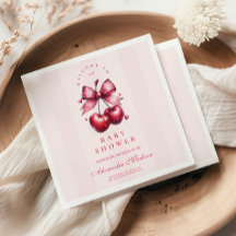 Chic Coquette Cherry auf Top Baby Dusche