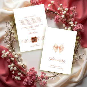 Chic Coquette Rosa Schleifen Hochzeit TLW26 Save The Date