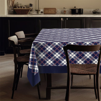 Chic Coral Navy Kariert Tablecloth für stilvolle T Tischdecke