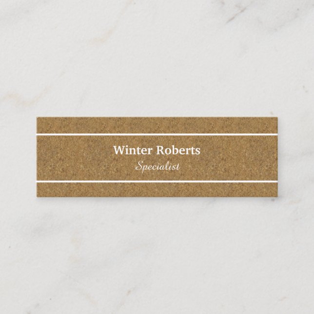 Chic Cork Holz Mini Visitenkarte (Vorderseite)