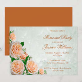 Chic Corner Rose Blume Bouquet Memorial Party Einladung