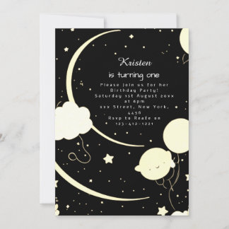 Chic Cosmic Astro Adventure Geburtstag Einladung