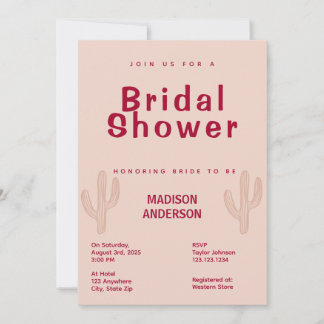 Chic Country Thema Bridal Dusche Einladung