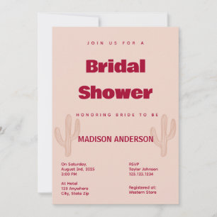Chic Country Thema Bridal Dusche Einladung