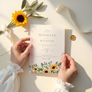 Chic Country Watercolor Blumenblumen Hochzeit