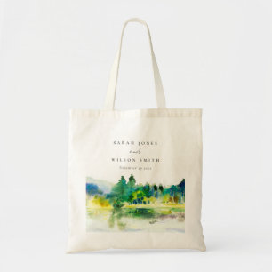 Chic Countryside Mountain River Landschaft Hochzei Tragetasche