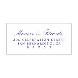 Chic Couple Calligraphy Wedding Rücksendeadresse Permastempel