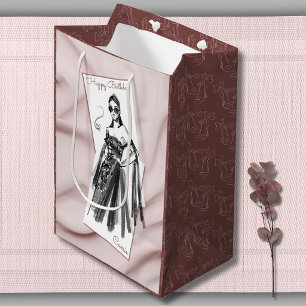 Chic Couture Mode Geburtstags Geschenktüte mittel