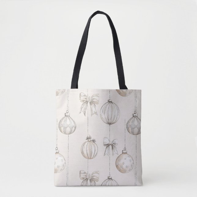 Chic Cream Christmas Ornaments (Vorderseite)
