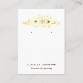 Chic Cream Floral Boutique Schmuck Earring Display Visitenkarte