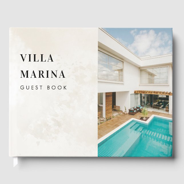Chic Cream Marble Villa Urlaub Miete Feedback Gästebuch (Vorderseite)