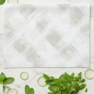 Chic Cream Weiße Streifen Brausebad Geschirrtuch