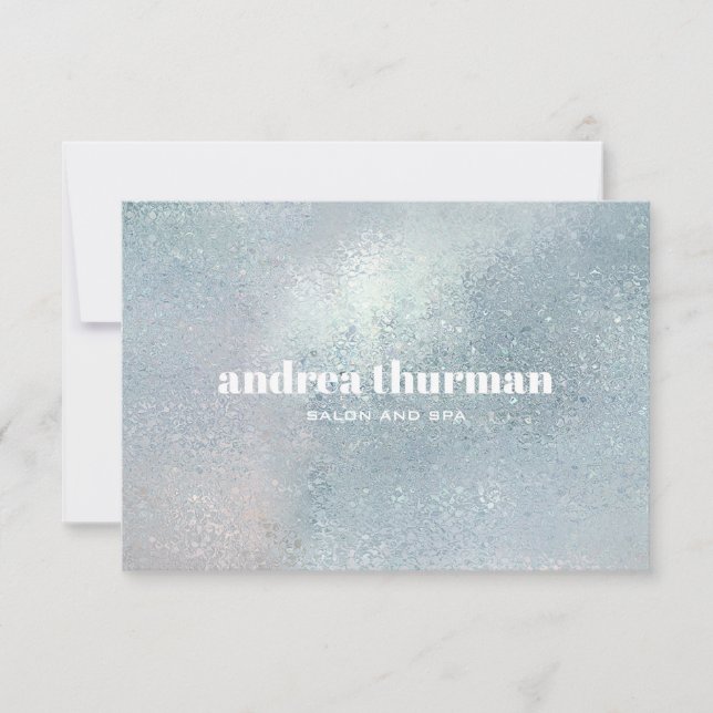 Chic Crystal Blue Glas pur irisierendes Geschenk (Vorderseite)