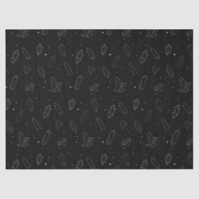 Chic Crystal Holographic Gemustert Magic Tissue Seidenpapier (Vorderseite)