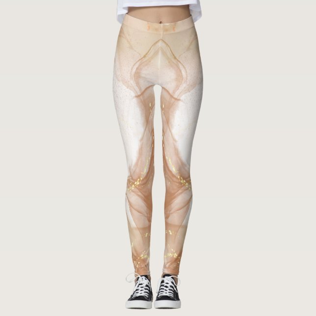 Chic Custom Branded Honeycomb Gemusterte Leggings (Vorderseite)