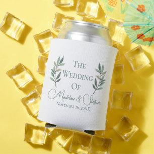 Chic Custom Eucalyptus Blätter Botanische Hochzeit Dosenkühler