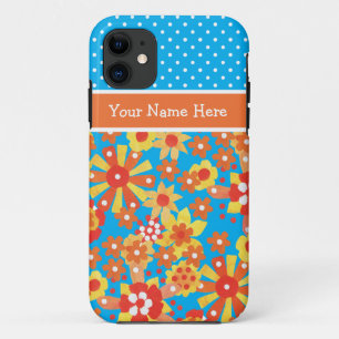 Chic Custom iPhone 5 Fall: Ditsy Orange Floral Case-Mate iPhone Hülle
