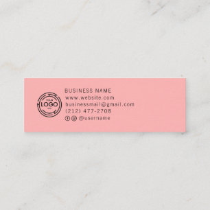 Chic Custom Logo Simple Red Collection Telefonnummerkarte