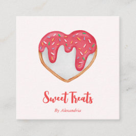 Chic Custom Made Cookie Bäckerei Koch Quadratische Visitenkarte