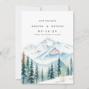 Chic Custom Mountain Save The Date