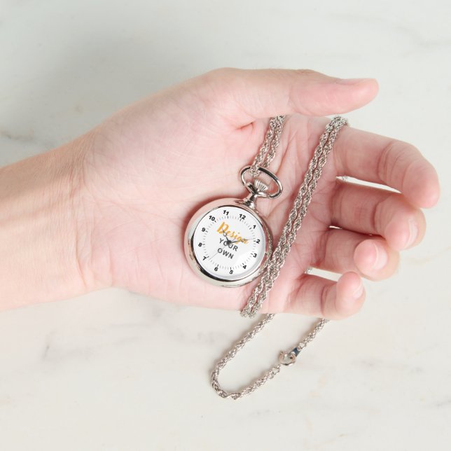 CHIC! ⏱️ Custom Silver Necklace Watch Armbanduhr (Hand)