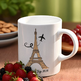 Chic Customizable Paris Eiffel Tower Kaffeetasse