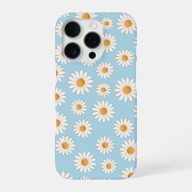Chic Daisy Blume Pattern - Niedliches Blumendesign iPhone Hülle (Rückseite)
