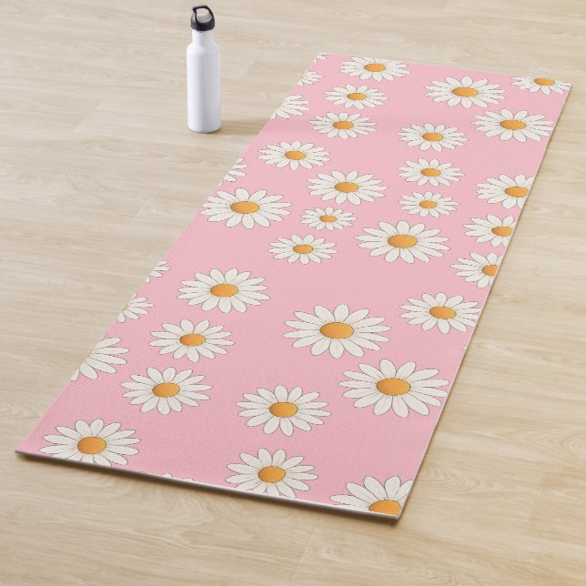 Chic Daisy Blume Pattern - Niedliches Blumendesign Yogamatte (Beispiel)