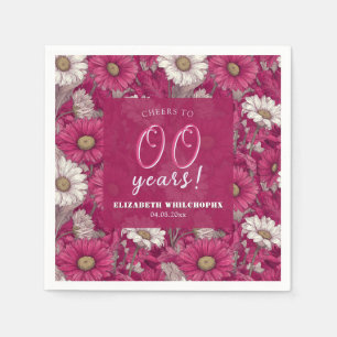 Chic Daisy Quinceañera Geburtstag Für Freundin Serviette