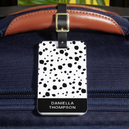 Chic Dalmatiner Dog Print Pattern Abenteuer Reise Gepäckanhänger