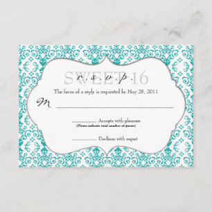 Chic Damask UAWG [Aquamarin] RSVP Karte