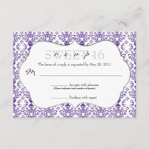 Chic Damask UAWG [Lila] RSVP Karte