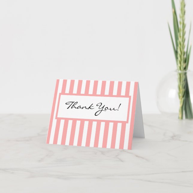 CHIC DANK SIE NOTE_ 04 BLUSH/WHITE STRIPES DANKESKARTE (Vorderseite)