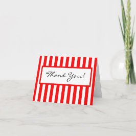 CHIC DANK YOU NOTE_01 RED/WHITE STRIPES DANKESKARTE