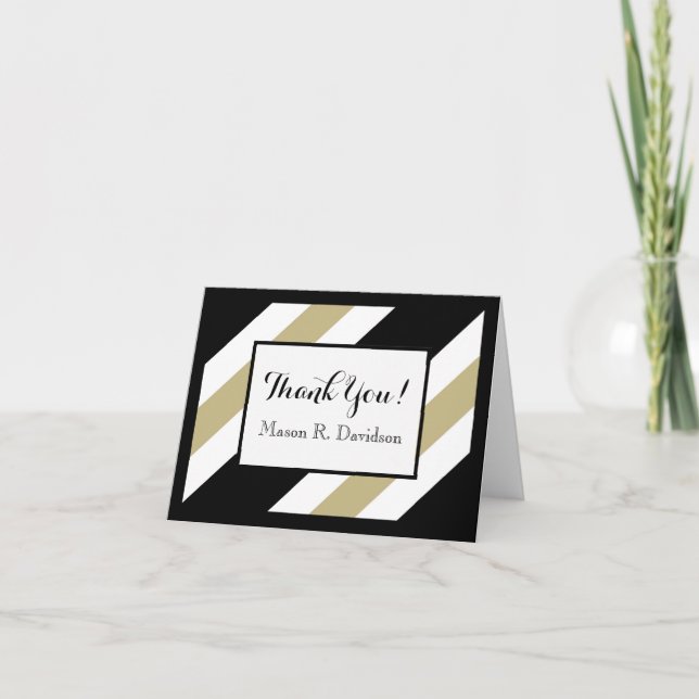 CHIC DANK YOU NOTE_WHITE/BLACK/506 KHAKI DANKESKARTE (Vorderseite)
