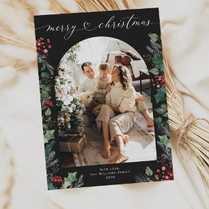 Chic Dark Foliage Arch 1 Foto Weihnachten