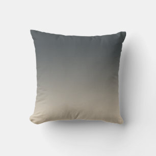 Chic Dark Gray Off-White Ombre-Effekt Kissen