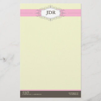 Chic Deco Baby Rosa personalisiertes Schreibwarens Briefpapier