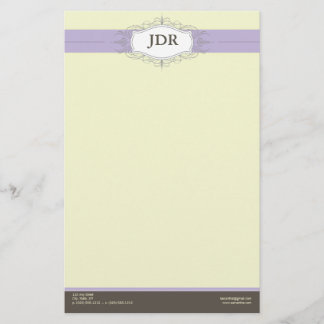 Chic Deko Lilac Customized Stationery Briefpapier