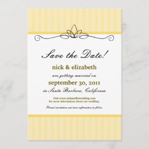 Chic Deko Save the Date (Zitronengelb) Einladung