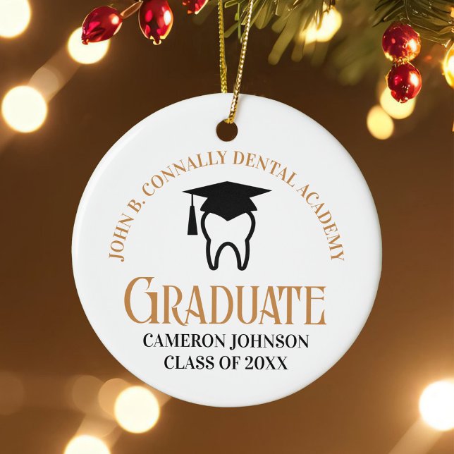 Chic Dental School Custom Abschluss Weihnachten Keramik Ornament (Von Creator hochgeladen)