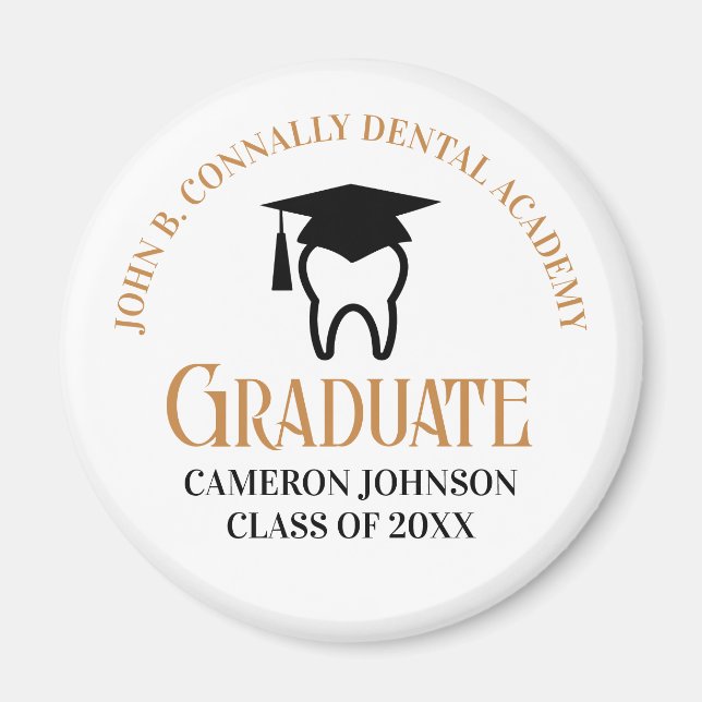 Chic Dental School Custom Dentist Graduation Party Magnet (Vorne)